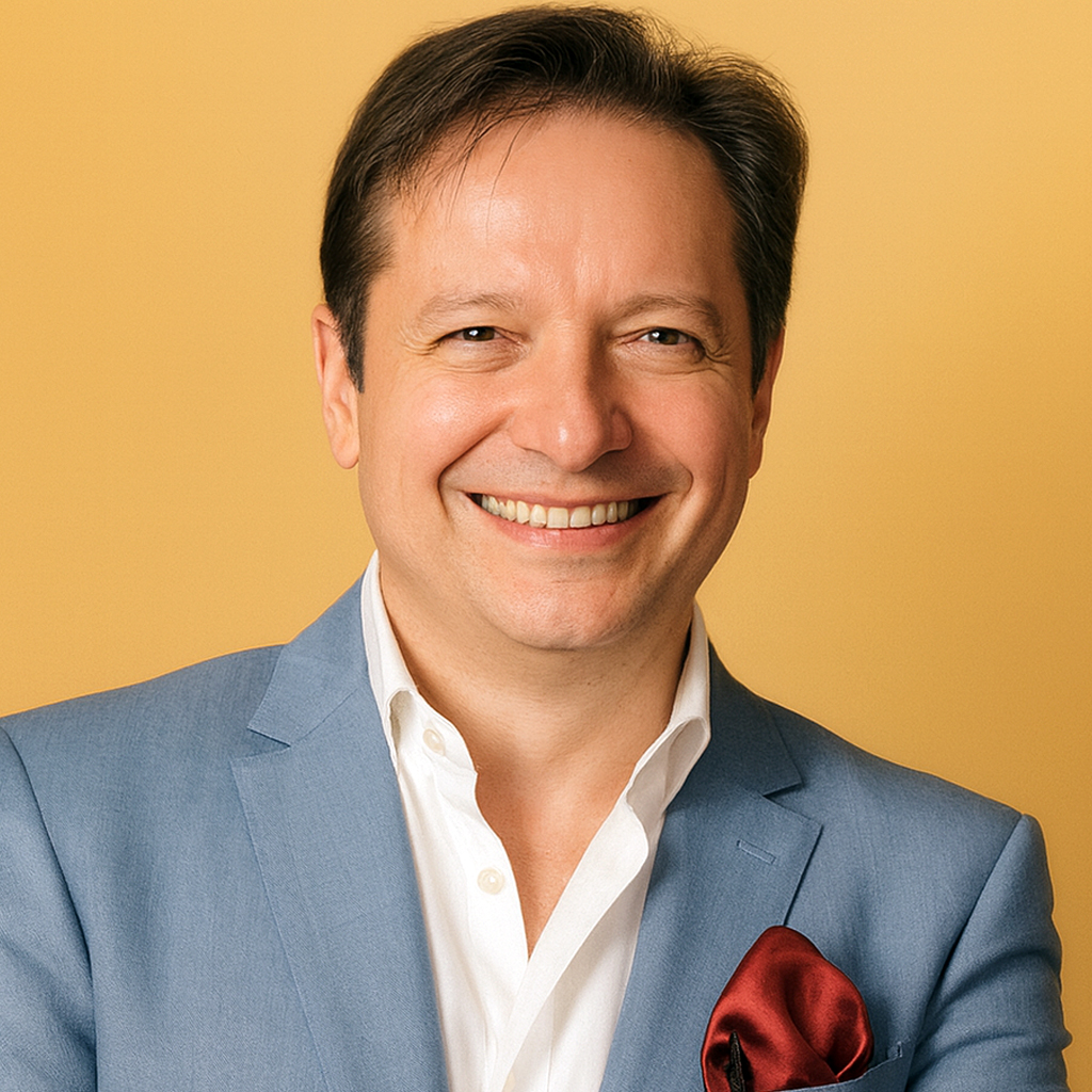 A professional headshot of Dr. Gabriel Engelhardt, Specialist in Regenerative & Anti-Ageing Medicine at Medinova Aesthetic Institute in Kuala Lumpur.