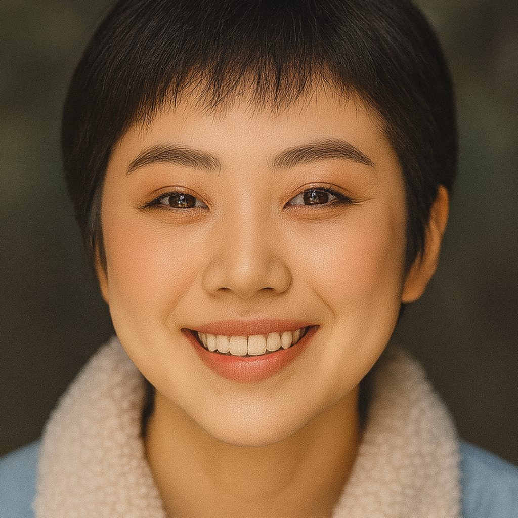 A smiling woman with firm, smooth skin, representing the results of a state-of-the-art RF face tightening treatment at Medinova.